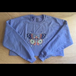 Periwinkle Cropped Sweatshirt